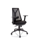 Home Office kontorsstol FALUN BASIC i svart med nätryggstöd och armstöd från hjh OFFICE