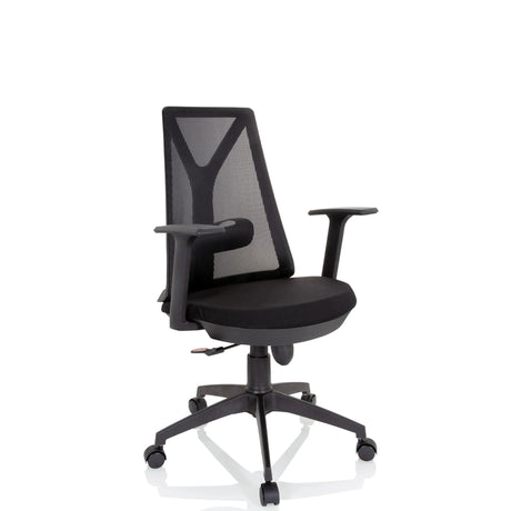 Home Office kontorsstol FALUN BASIC i svart med nätryggstöd och armstöd från hjh OFFICE