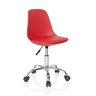 Röd Snurrstol för barn FANCY II med blank krombas och fem hjul från hjh OFFICE