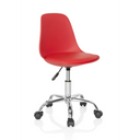 Röd Snurrstol för barn FANCY II med blank krombas och fem hjul från hjh OFFICE