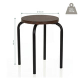 Måttvy av sittpallen ALRANDA med 33 cm diameter och 46 cm höjd från hjh LIVING