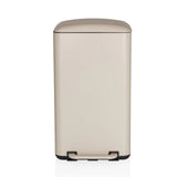 Beige papperskorg CLEAN BEVA med 30 liters kapacitet och fotpedal från hjh OFFICE
