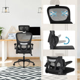 Home Office kontorsstol ERGOMY FLEX i svart med andningsbar nätrygg och justerbar sits från MyBuero