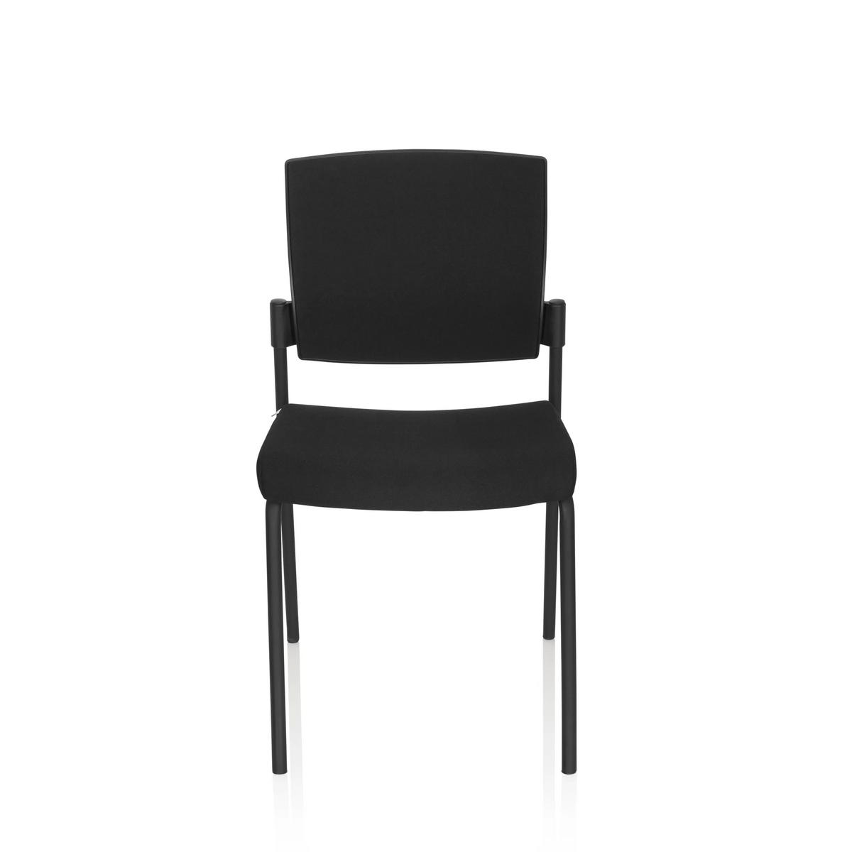 Svart Fyrbent stol K9 V PRO med vaddering på sits och ryggstöd från hjh OFFICE – 360-gradersvy (framifrån 0°)