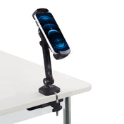 Svart Hållare för mobiltelefon & surfplatta FLEXMOBI III med bordsklämma och justerbar arm från hjh OFFICE
