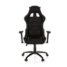 Svart Spelstol GAME FORCE med tygklädsel, vita dekorationssömmar och armstöd från hjh OFFICE