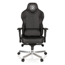 Svart Spelstol GAMEBREAKER COLOSSUS med konstläderklädsel och polerad stjärnfot från hjh OFFICE
