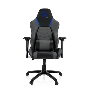 Spelstol GAMEBREAKER POLARYS I i grått och blått med blå accenter och hjul från hjh OFFICE