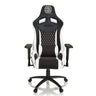 Spelstol GAMEBREAKER SX 04 i svartvitt med rutstygningar och armstöd från hjh OFFICE