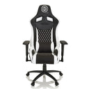 Spelstol GAMEBREAKER SX 04 i svartvitt med rutstygningar och armstöd från hjh OFFICE