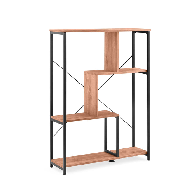 Hylla Kalag Eco med svarta metallstag och hyllplan i eklook från hjh LIVING