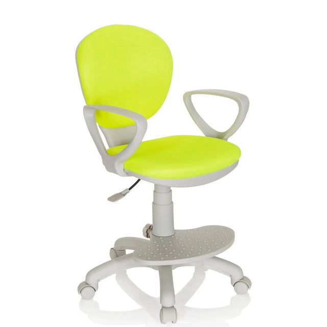 Snurrstol för barn KID COLOUR G1 i grönt och grått med integrerat fotstöd från hjh OFFICE