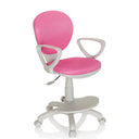 Snurrstol för barn KID COLOUR G1 i rosa och grått med integrerat fotstöd och hjul från hjh OFFICE