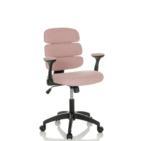 Rosa Snurrstol för barn KID ERGOLINO B med vadderat ryggstöd och svarta armstöd från hjh OFFICE