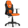 Snurrstol för barn KID GAME AL i svart-orange med armstöd och hjul från hjh OFFICE