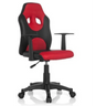 Snurrstol för barn KID GAME AL i svart-rött med armstöd och hjul från hjh OFFICE