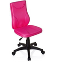 Rosa Snurrstol för barn KIDDY BASE med nätöverdrag och svart stjärnfot med hjul från hjh OFFICE