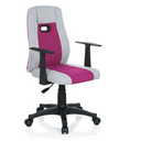Snurrstol för barn KIDDY EXTRA i grått och rosa med svarta armstöd och hjul från hjh OFFICE