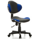 Snurrstol för barn KIDDY GTI-2 i grått och blått med nätrygg och hjulstjärna från hjh OFFICE