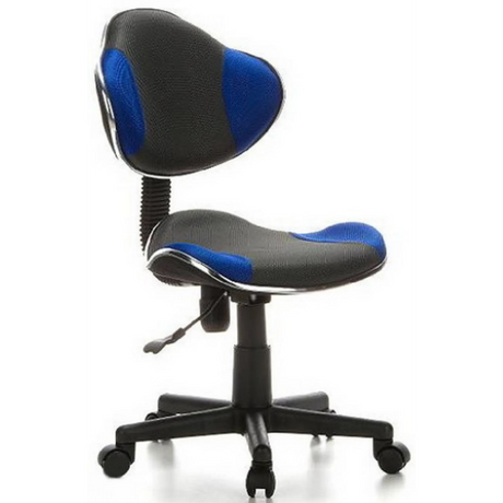 Snurrstol för barn KIDDY GTI-2 i grått och blått med nätrygg och hjulstjärna från hjh OFFICE
