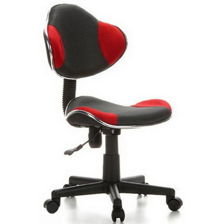 Grå-röd Snurrstol för barn KIDDY GTI-2 med nätöverdrag och hjulstjärna från hjh OFFICE