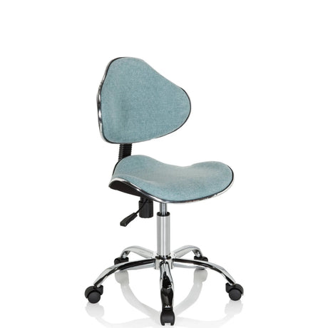 Snurrstol för barn KIDDY GTI-3 i mint med kromad stjärnfot och hjul från hjh OFFICE