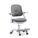 Snurrstol för barn Kiddy Smart Step i ljusgrå med nätöverdrag och ett integrerat fotstöd från hjh OFFICE