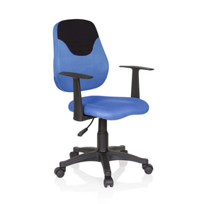 Blå-svart Snurrstol för barn KIDDY STYLE med nätöverdrag och armstöd från hjh OFFICE