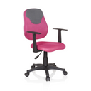 Snurrstol för barn KIDDY STYLE i rosa och grått med svarta armstöd och hjul från hjh OFFICE