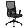 Professionell kontorsstol LAVITA i svart med nätryggstöd och armstöd från hjh OFFICE