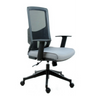 Professionell kontorsstol LAVITA i svart och grått med nätryggstöd och armstöd från hjh OFFICE