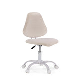 Beige Lumikid snurrstol för barn med vitt underrede och fem hjul från hjh OFFICE