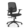 Svart Home Office kontorsstol Malio med nätryggstöd och armstöd från hjh OFFICE