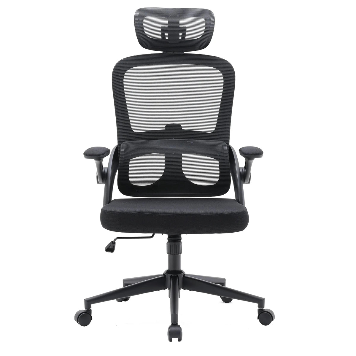 Professionell kontorsstol MC102C-M101 i svart med nätryggstöd och nackstöd från Sihoo