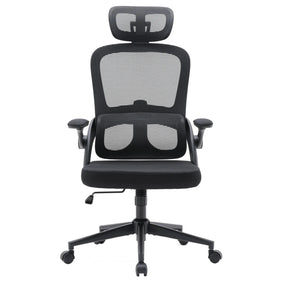 Professionell kontorsstol MC102C-M101 i svart med nätryggstöd och nackstöd från Sihoo