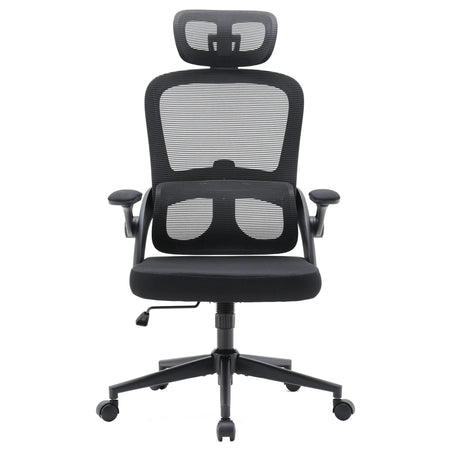 Professionell kontorsstol MC102C-M101 i svart med nätryggstöd och nackstöd från Sihoo