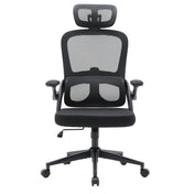 Professionell kontorsstol MC102C-M101 i svart med nätryggstöd och nackstöd från Sihoo
