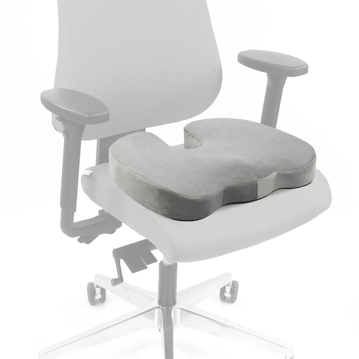Grå Sittdyna MEDISIT VIII med ergonomisk form på en kontorsstol från hjh OFFICE