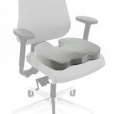 Grå Sittdyna MEDISIT VIII med ergonomisk form på en kontorsstol från hjh OFFICE