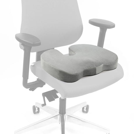 Grå Sittdyna MEDISIT VIII med ergonomisk form på en kontorsstol från hjh OFFICE