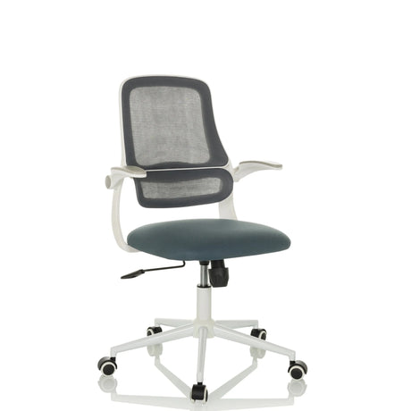 Home Office kontorsstol MIKO W ECO med grå nätrygg och vit ram från hjh OFFICE