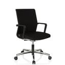 Svart Professionell kontorsstol MOVE-TEC 3D med armstöd och blank stjärnfot från hjh OFFICE