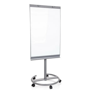 Whiteboard MULTIBOARD i silver med vit skrivyta på ett rullbart stativ från hjh OFFICE