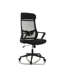 Svart Home Office kontorsstol NEKEO med nätryggstöd och armstöd från hjh OFFICE