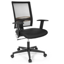 Svart Home Office kontorsstol OFFICE R8 med nätryggstöd och armstöd från hjh OFFICE