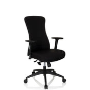 Svart Professionell kontorsstol OFFICE XT PRO med armstöd och stjärnfot med hjul från hjh OFFICE