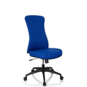 Blå Professionell kontorsstol OFFICE XT med tygbeklädnad och svart korsfot med hjul från hjh OFFICE
