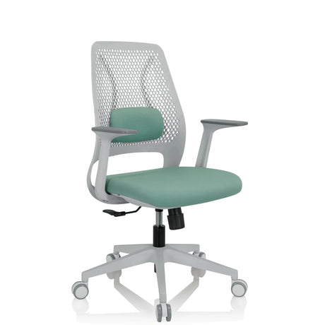 Home Office kontorsstol PARFERIO W i mint med vit ram och nätrygg från hjh OFFICE