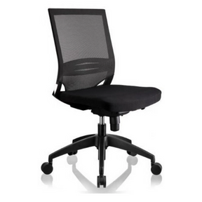 Svart Professionell kontorsstol PORTO ECO med nätryggstöd och vadderad sits från hjh OFFICE