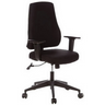 Svart Professionell kontorsstol PRO-TEC 100 med armstöd och stjärnfot med hjul från hjh OFFICE